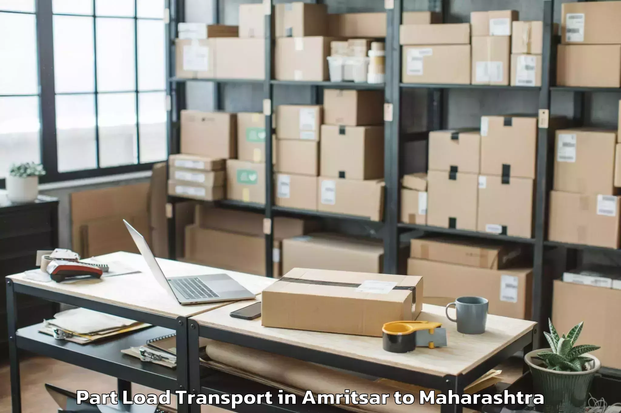 Top Amritsar to Pusad Part Load Transport Available